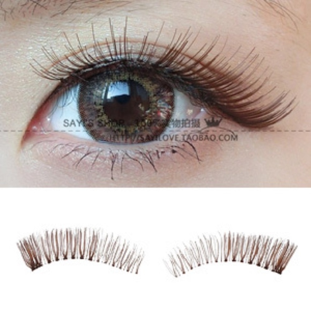 3 boxes 15 oairs brown Natural false eyelashes